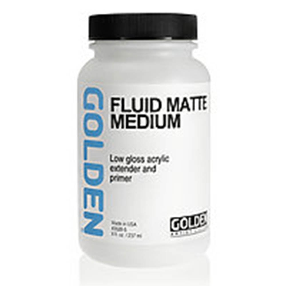 Golden, Fluid, Matte, Medium, 8 ounce